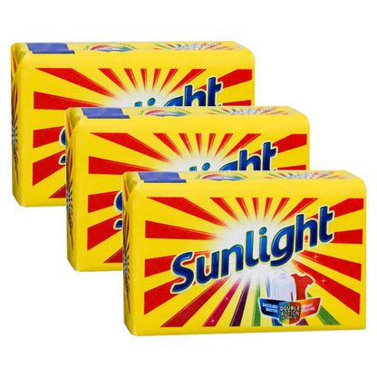 Sunlight Double Action Bright Colour Detergent Bar 150g Pack of 3