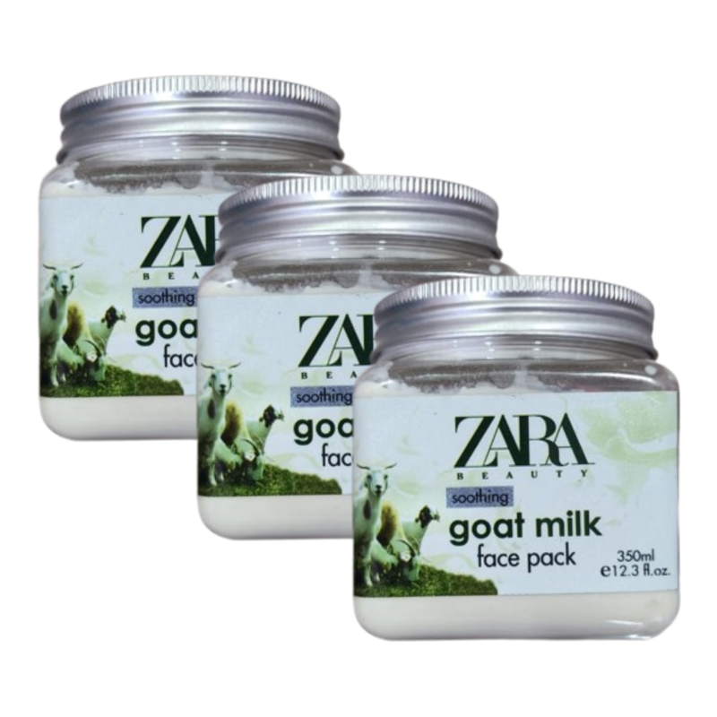 Zara Beauty Soothing Goat Milk Face Pack 350ml Pack of 3