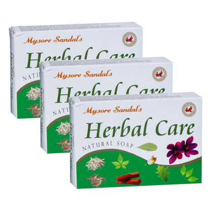 Mysore Sandal Herbal Care Natural Soap 100g Pack of 3