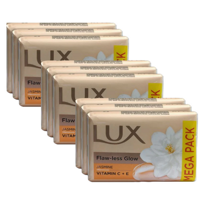 Lux Flaw-Less Glow Jasmine Vitamin C + E Soap (3X150g) Pack of 3