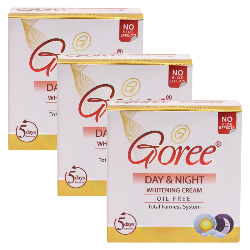 Goree Day & Night Total Fairness Beauty Cream 30g Pack of 3