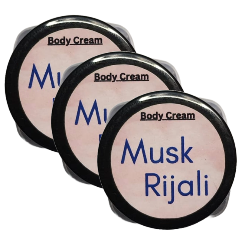 Musk Rijali Perfume Body Cream 10g Pack of 3