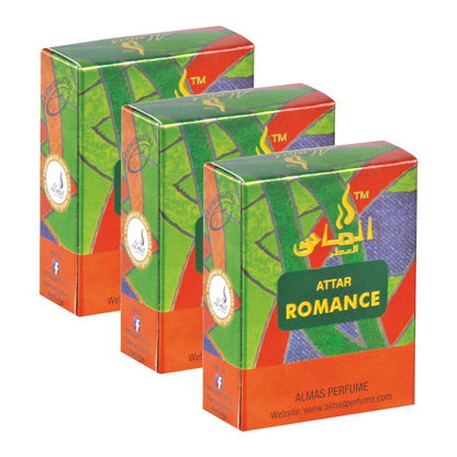 Al Mas Perfume Attar Romance Roll On 3ml Pack of 3