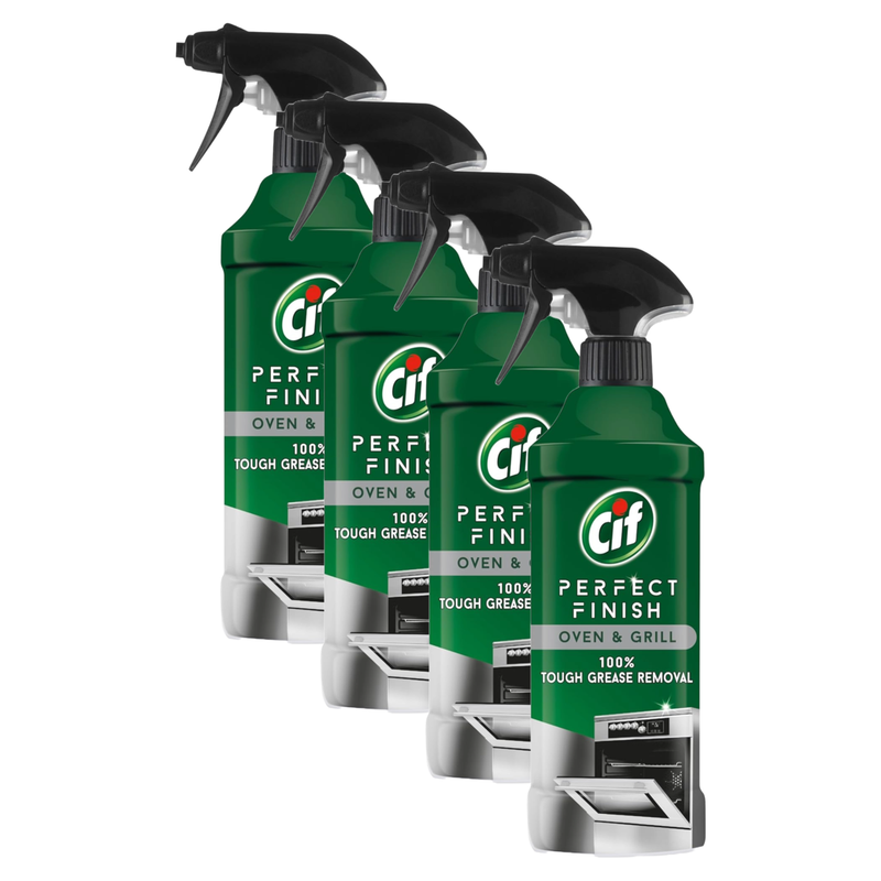 Cif Perfect Finish Oven & Grill 100% Tough Grease Removal 435ml Pack of 4