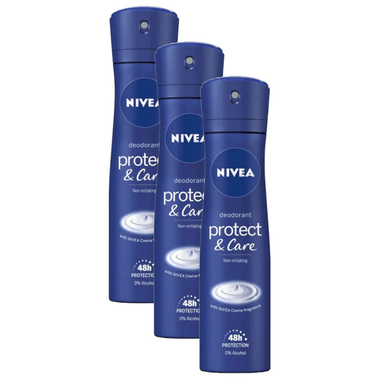 Nivea Protect & Care 48H Protection Deodorant 92g Pack of 3