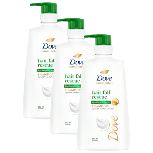 Dove Damage Therapy Hair Fall Rescue Shampoo 650ml Pack of 3