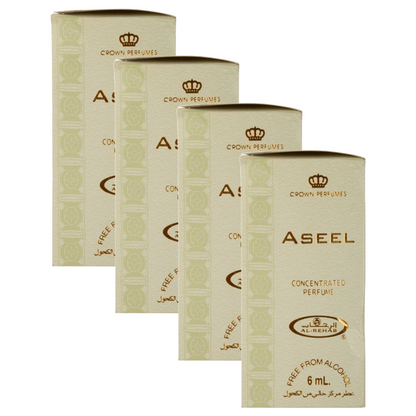 Al Rehab Aseel Concentrated Perfume 6ml Pack of 4