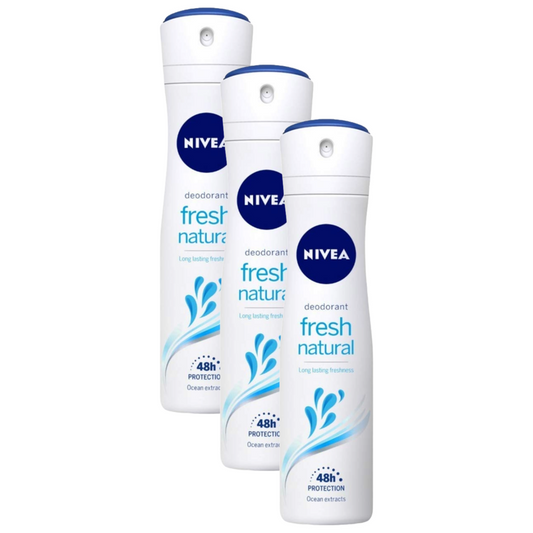 Nivea Fresh Natural 48H Protection Ocean Extracts Deodorant 93g Pack of 3