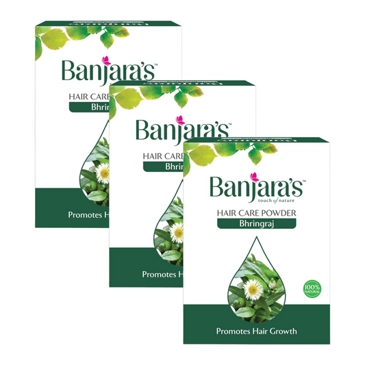 Banjaras Bhringraj Promotes Hair Growth Care Powder 100g Pack of 3