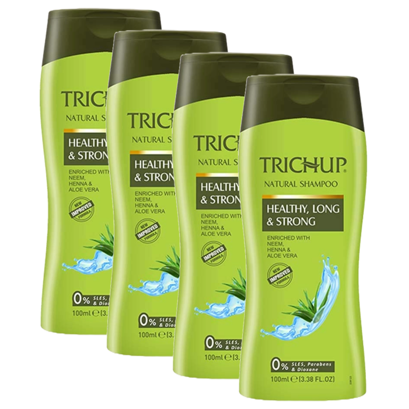 Trichup Natural Healthy Long & Strong Shampoo 100ml Pack of 4