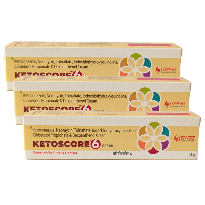 Ketoscore Power of Six Fungus Fighters Cream 15g Pack of 3