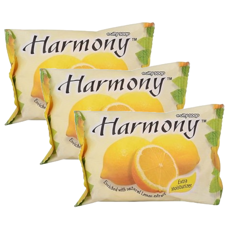 Harmony Lemon Extract Extra Moisturizer Fruit Soap 75g Pack of 3