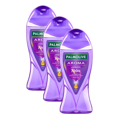 Palmolive Aroma Absolute Relax Essantial Oil Shower Gel 250ml Pack of 3