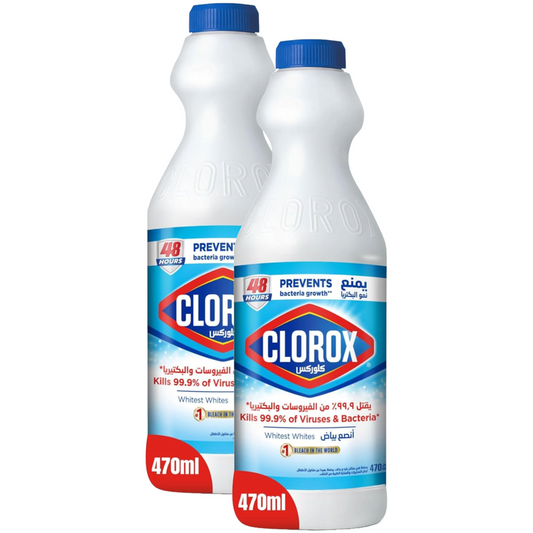 Clorox Kills 99.9% of Viruses Liquid Bleach 470ml Pack of 2