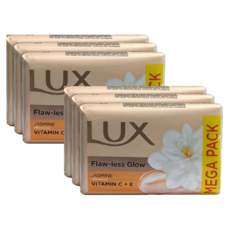 Lux Flaw-Less Glow Jasmine Vitamin C + E Soap (3X150g) Pack of 2