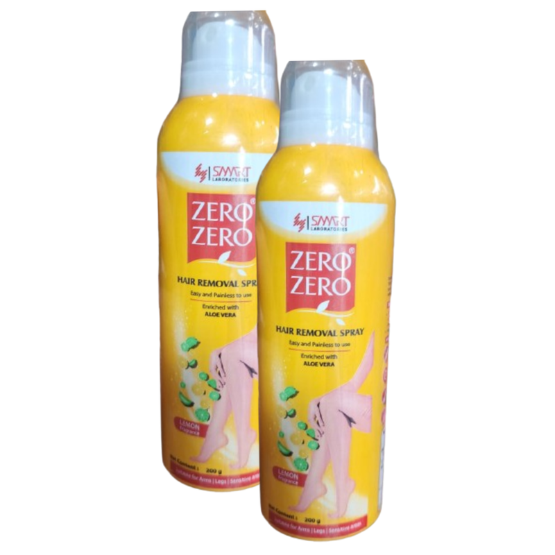 Zero Zero Aloe Vera & Lemon Smooth Hair Removal Spray 200g Pack of 2