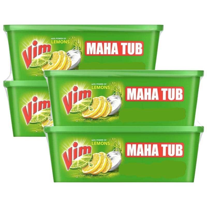 Vim With Power of Lemons Maha Tub Dishwash Bar (500g X 2) Pack of 2