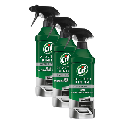 Cif Perfect Finish Oven & Grill 100% Tough Grease Removal 435ml Pack of 3