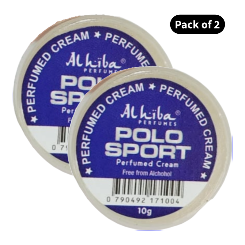 Al Hiba Perfume Body Cream Polo Sport (10gm) (Pack of 2)