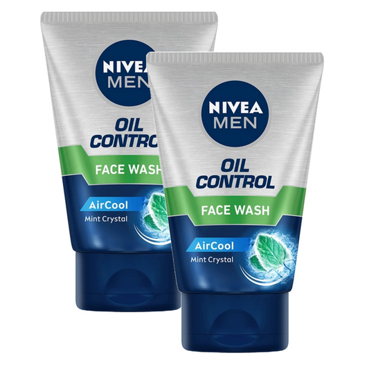 Nivea Men Oil Control AirCool Mint Crystal Face Wash 50g Pack of 2