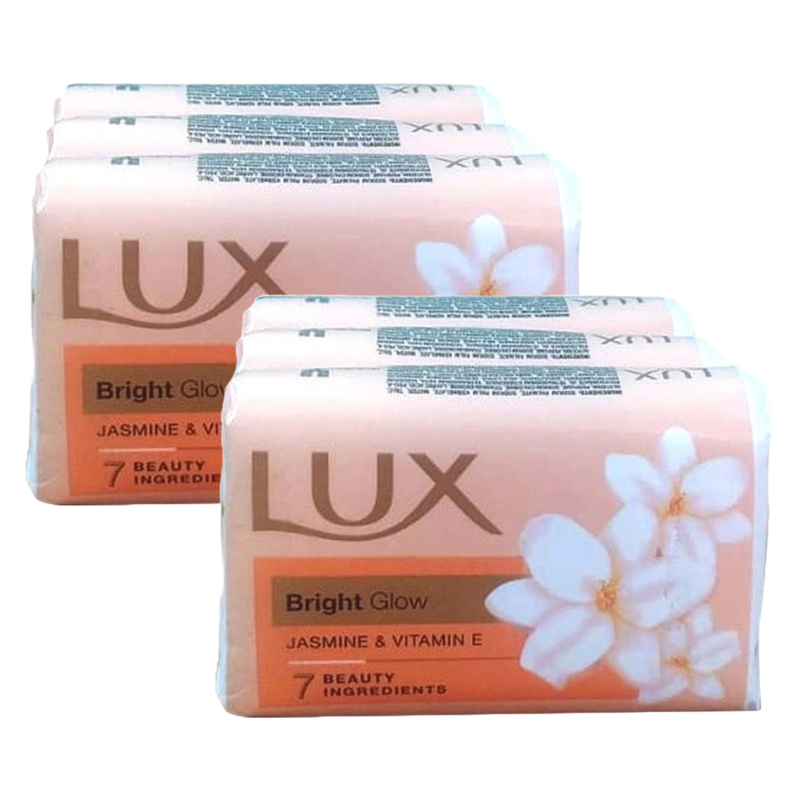 Lux Brighter Glow Jasmine Vitamin C + E Soap (3X100g) Pack of 2