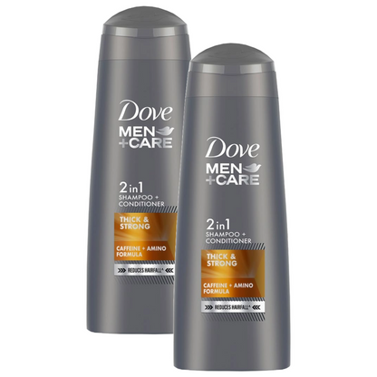 Dove Men+Care Thick & Strong 2 in 1 Shampoo + Conditioner 180ml Pack of 2