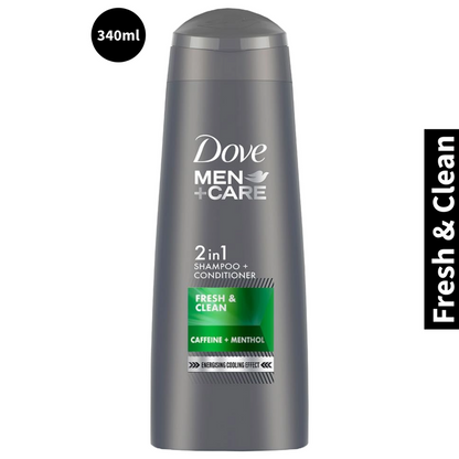 Fresh & Clean 2 in 1 Dove Men+Care Shampoo + Conditioner 340ml