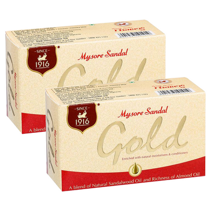 Mysore Sandal Gold Moisturisers & Conditioners Soap 125g Pack of 2