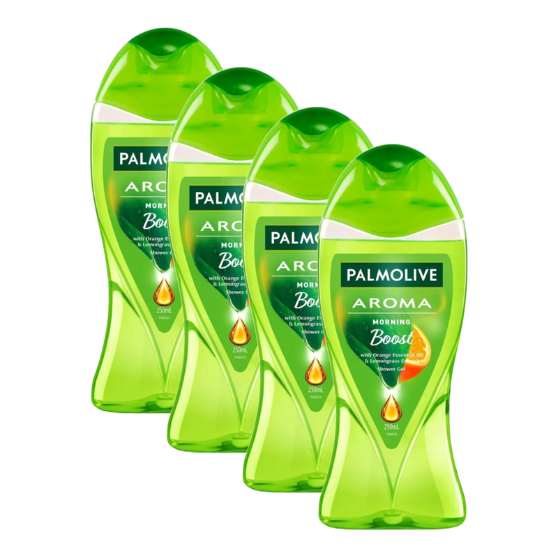 Palmolive Aroma Morning Boost Orange & Lemongrass Shower Gel 250ml Pack of 4