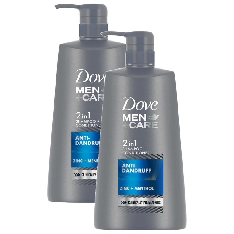 Dove Men+Care Anti-Dandruff 2 in 1 Shampoo + Conditioner 650ml Pack of 2