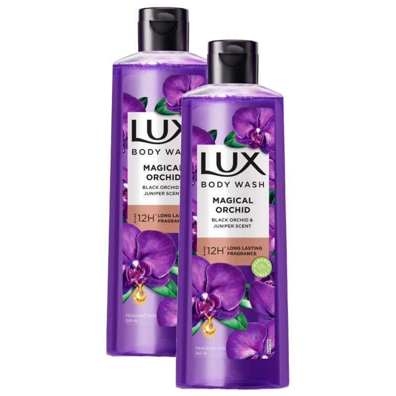 Lux Magical Orchid Black Orchid & Juniper Scent Body Wash 245ml Pack of 2