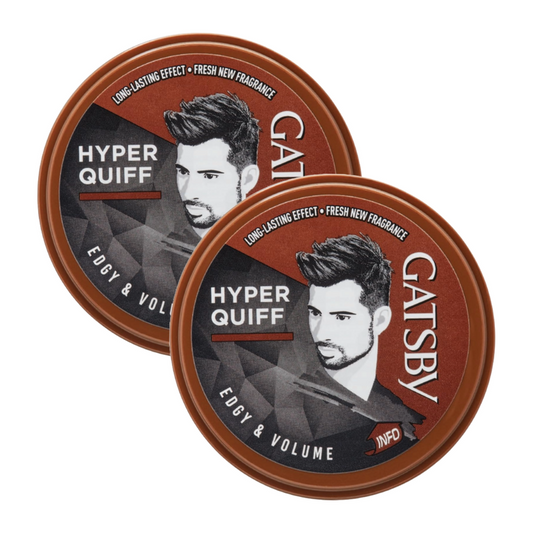 Gatsby Hyper Quiff Edgy & Volume Hair Styling Wax 75g Pack of 2