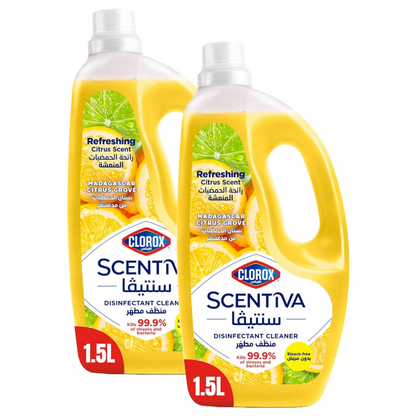 Clorox Scentiva Madagascar Citrus Disinfectant Cleaner 1.5L Pack of 2