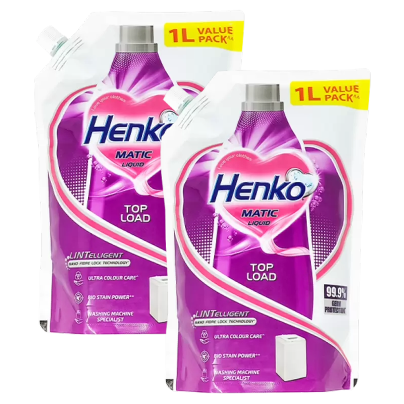 Henko Matic Top Load Ultra Colour Care Liquid 1L Pack of 2