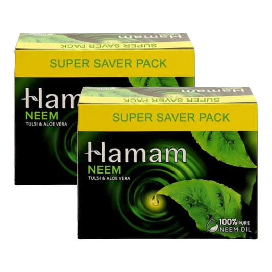 Hamam 100% Pure Neem Oil Soap (3X150G)(1N X 100G) Pack of 2