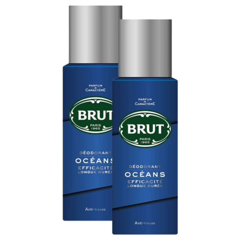 Brut Oceans Efficacite Longue Duree Deodorant 200ml Pack of 2