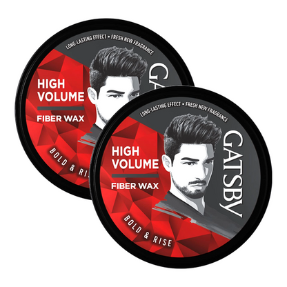 Gatsby Hgh Volume Bold & Rise Hair Styling Wax 75g Pack of 2