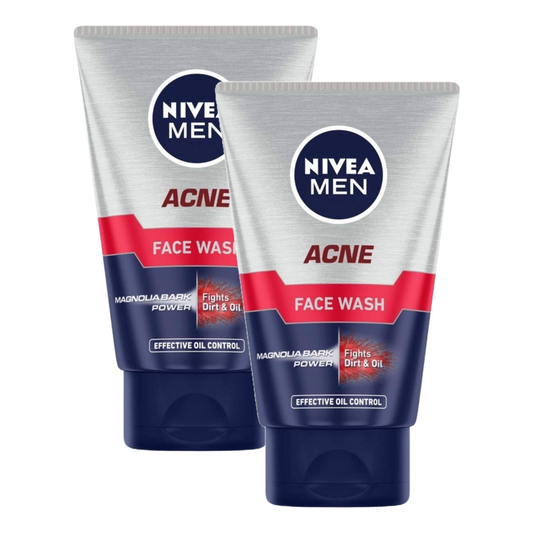 Nivea Men Acne Fights Dirt & Oil Face Wash 100g Pack of 2