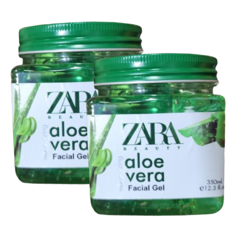 Zara Beauty Mosturizing Aloe Vera Facial Gel 350ml Pack of 2