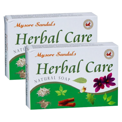 Mysore Sandal Herbal Care Natural Soap 100g Pack of 2