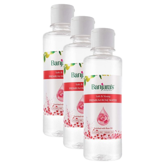 Banjara's Soft & Young Premium Rose Water 250ml Pack of 3