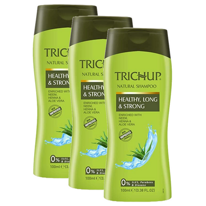 Trichup Natural Healthy Long & Strong Shampoo 100ml Pack of 3