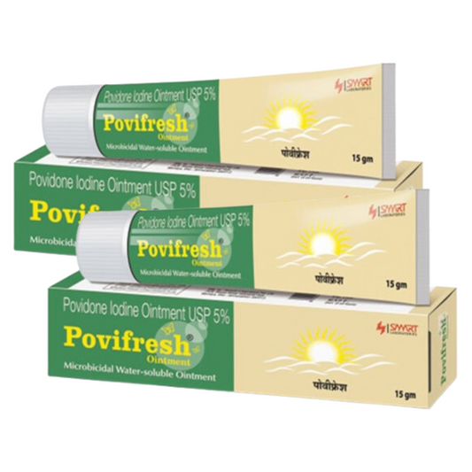 Povifresh Povdone Lodine Ointment USP 5% 15g Pack of 2