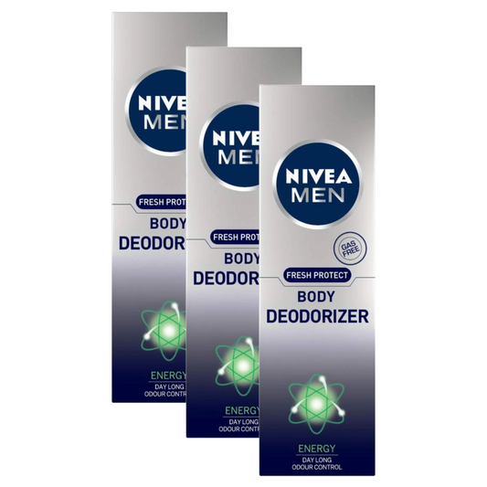 Nivea Men Fresh Protect Energy Body Deodorizer 120ml Pack of 3