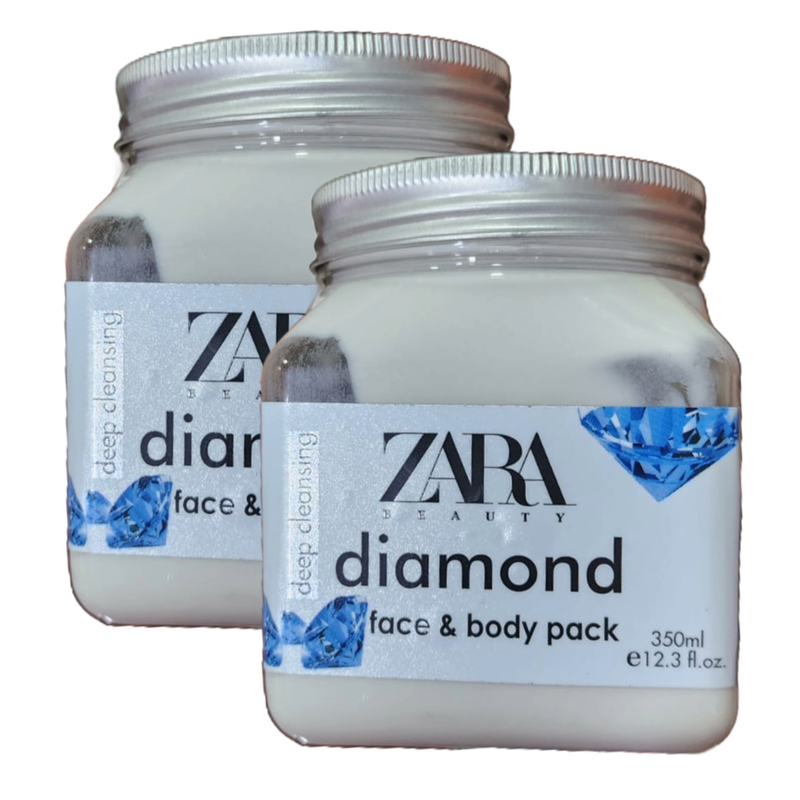 Zara Beauty Deep Cleansing Diamond Face & Body Pack 350ml Pack of 2