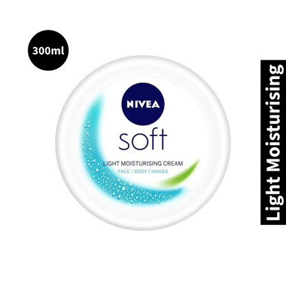 24 Hour Hydration Nivea Soft Light Moisturising Cream 300ml