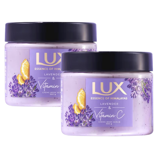 Lux Essence of Hmalayas Lavender & Vitamin C Creme Body Scrub 300g Pack of 2