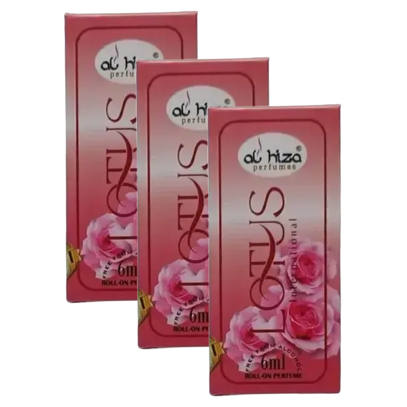 Al Hiza Lotus Roll On Perfume 6ml Pack of 3