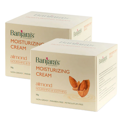 Banjara's Almond Moisturizing Cream 50g Pack of 2