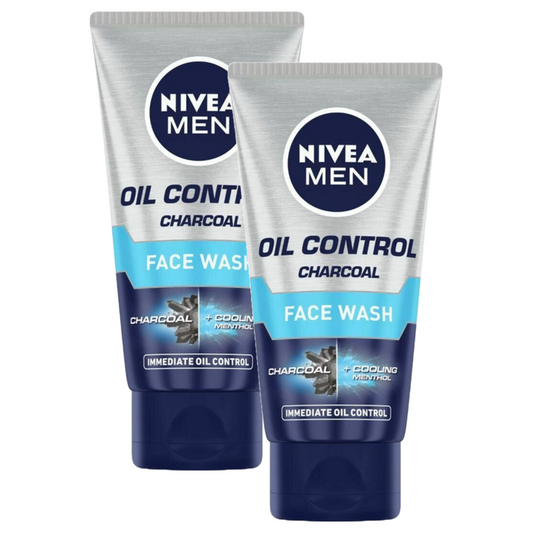 Nivea Men Oil Control Charcoal Cooling Menthol Face Wash 100g Pack of 2